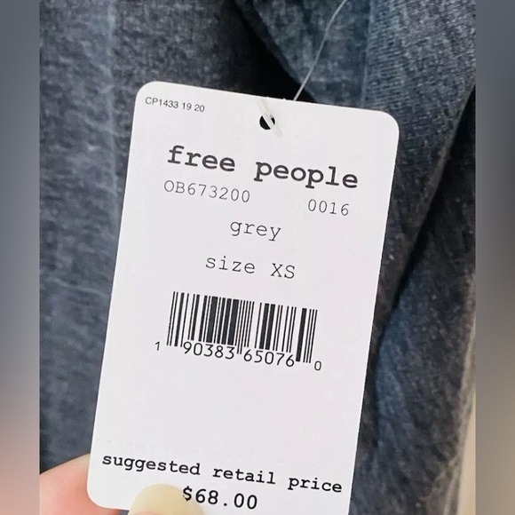 NWT Free People Movement ACTIVATE Gray Burnout Dolman Sleeve Top XS - Picture 6 of 8